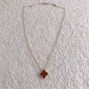 Red Mini Clover Necklace